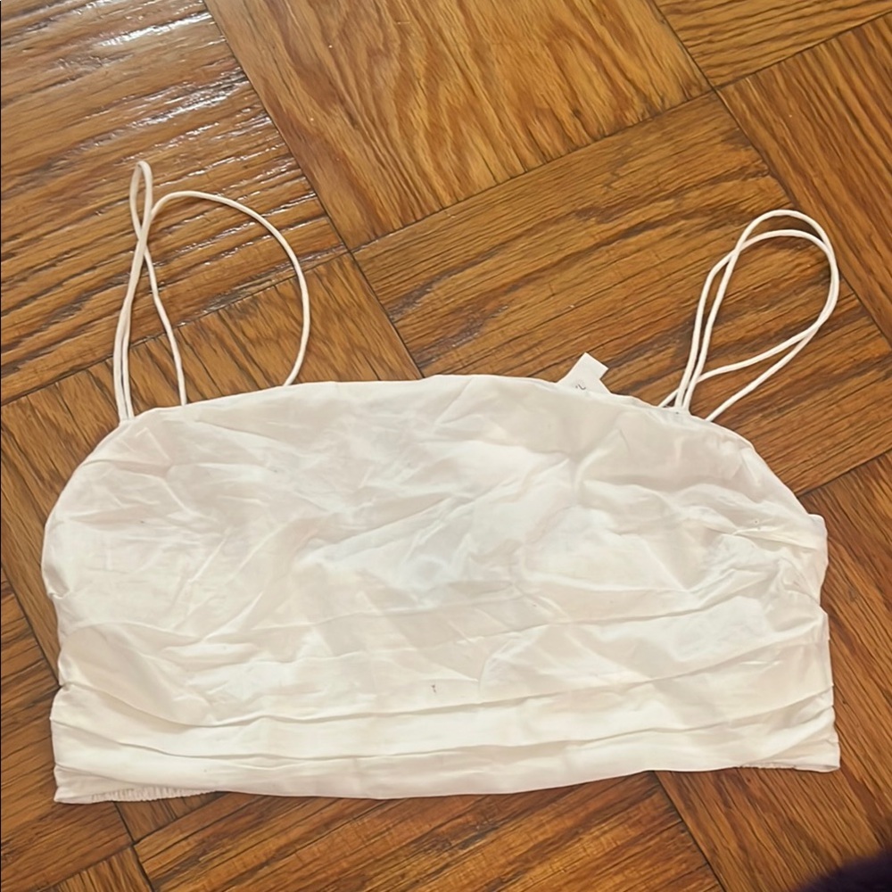 White  Crop Top